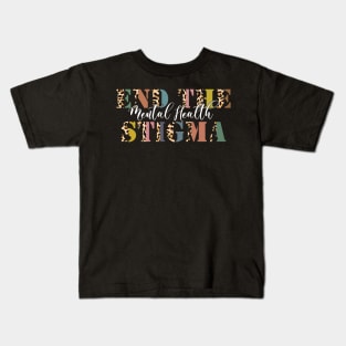 End The Stigma Mental Health Matters Kids T-Shirt